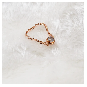 Anillo de moda único de Plata de Ley 925 de alta calidad Vermeil chapado en oro de 14K/18K con cadena de diamantes Sparkle Solitaire CZ - Product Image 3