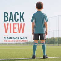 Tenue de football personnalisée pour jeunes : Maillot à col en V et blocs de couleur diagonaux à manches courtes et short pour l'entraînement quotidien des équipes de football pour enfants