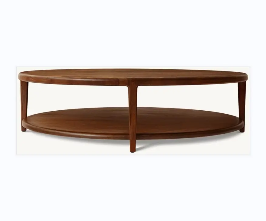 Tables basses classiques en bois rondes de salon de meubles de style américain Offre Spéciale