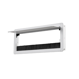 Aluminum Alloy Cable Box Desktop Flip Cover Rectangle Dustproof For Desk Wire Management Black And White - Product Image 4