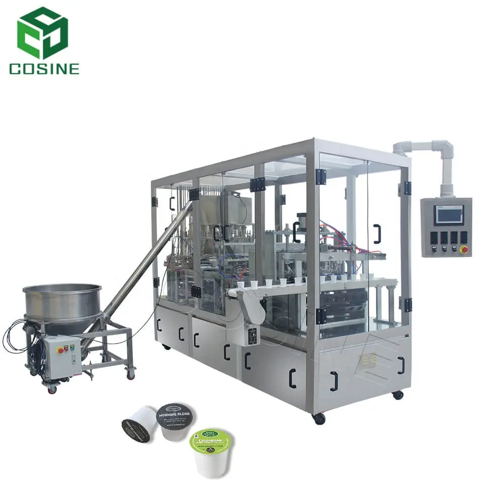 O café automático completo capsula a linha produção máquina empacotamento do fabricante cápsula do café embalagem