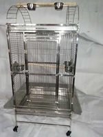 Cage à oiseaux de petite et moyenne taille en acier inoxydable 304, maille soudée, portable, pour extérieur, noire, pour Phénix, Pivoine, Épervier