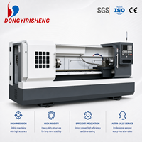 Tour CNC horizontal CK6180 à commande GSK 220V, automatique, robuste, à banc plat
