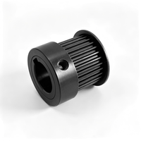 Poulie de courroie de distribution GT2 12/16/60/80 dents en aluminium anodisé noir usinée CNC OEM largeur et alésage personnalisables