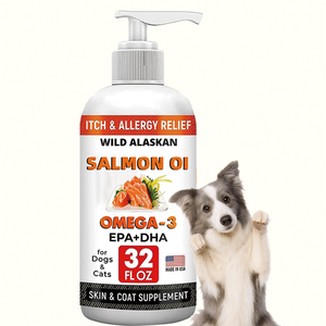 Wholesale OEM/ODM Pet Pure Salmon Oil Supplements <strong>Wild</strong> Alaskan Salmon Oil Immune &amp; Skin and Shiny Coat Support With Omega-3 - Product Image 1