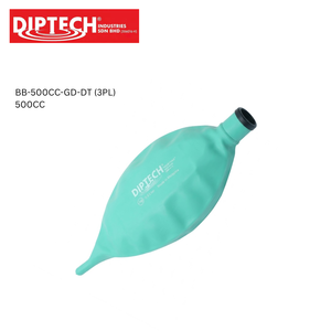 Sac respiratoire jetable pour nourrisson en néoprène vert à 3 plis, surface lisse, prise en main flexible, raccord 22 mm, personnalisable OEM - Product Image 1