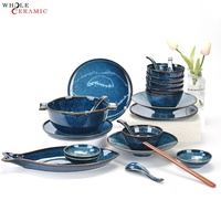 Grandes assiettes longues de cuisine en porcelaine grise dernière vaisselle coréenne accessoires de vaisselle ensembles de bols pour restaurant