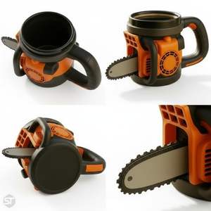 Chainsaw Style Coffee Mug Decorative Resin Cup Stainless Steel Liner <b>Desk</b> Drinkware for Home Office <b>Gifts</b> - Product Image 4