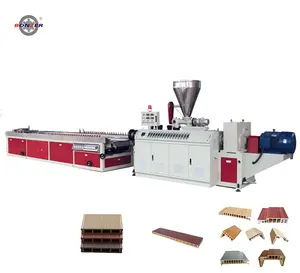 wpc fluted panel production line Wood Plastic Composited Product Making Machine