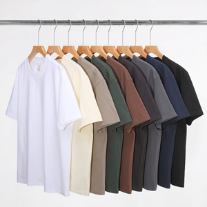 Custom Logo Heavy <b>Weight</b> <b>Blank</b> T-Shirt Wholesale Mens Oversized T Shirts 100%Cotton 240G Plain Drop Shoulder Tee Shirts TKAN939 - Product Image 3