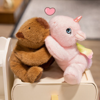 Jouets en peluche miniatures personnalisés de dessins animés pour enfants, nouveaux pandas, capybaras, chats, dinosaures, cadeaux d'anniversaire avec rembourrage en coton PP