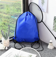 Sac à dos à cordon personnalisé réutilisable à faible MOQ, sac d'école en polyester avec cordon de serrage pour activités de plein air