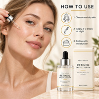 Sérum Visage Anti-Âge et Anti-Rides, Raffermissant, Éclaircissant et Hydratant, 45 ml, Marque Privée OEM en Gros pour Soins de la Peau