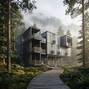 Elegante Casa Modular de Acero de Múltiples Niveles para Alquiler Vacacional y Desarrollo de Villas Turísticas - Product Image 6