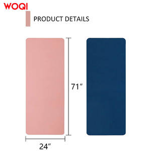 Tapis de yoga Woqi 6 mm d'épaisseur, matériau TPE, gris rosé pâle, surface antidérapante pour exercices de fitness et mise en forme du corps - Product Image 1