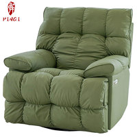Canapé multifonctionnel en tissu moderne, fauteuil inclinable de salon, fauteuil à bascule, espace de première classe, rembourrage en éponge, une place, usage adulte