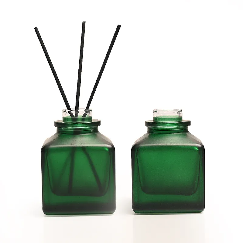 Популярная Квадратная бутылка-диффузор из тростника, стеклянная бутылка с ароматом для дома
