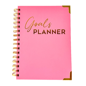 Carnet de planification hebdomadaire 2026 rose personnalisé avec estampage doré pour filles, reliure spirale, couverture rigide, impression usine - Product Image 1