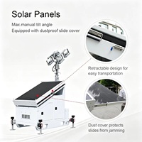 Tour d'éclairage solaire mobile RITEVOLT, lampe LED haute luminosité pour l'éclairage des jardins, des routes, des mines et des chantiers