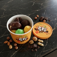 LIKLAK Mini crème glacée aux noix avec un arôme riche et nussé, rafraîchissante et non grasse, 120 g chacune, 12 boîtes par boîte