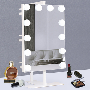 Bán Buôn Lớn Magnifying 12 <span class=keywords><strong>LED</strong></span> Ánh Sáng Bóng Đèn Máy Tính Để Bàn Mỹ Phẩm Gương Lưu Trữ Giá Cá Nhân Son Môi Lưu Trữ Cho Đồ Trang Sức - Product Image 2