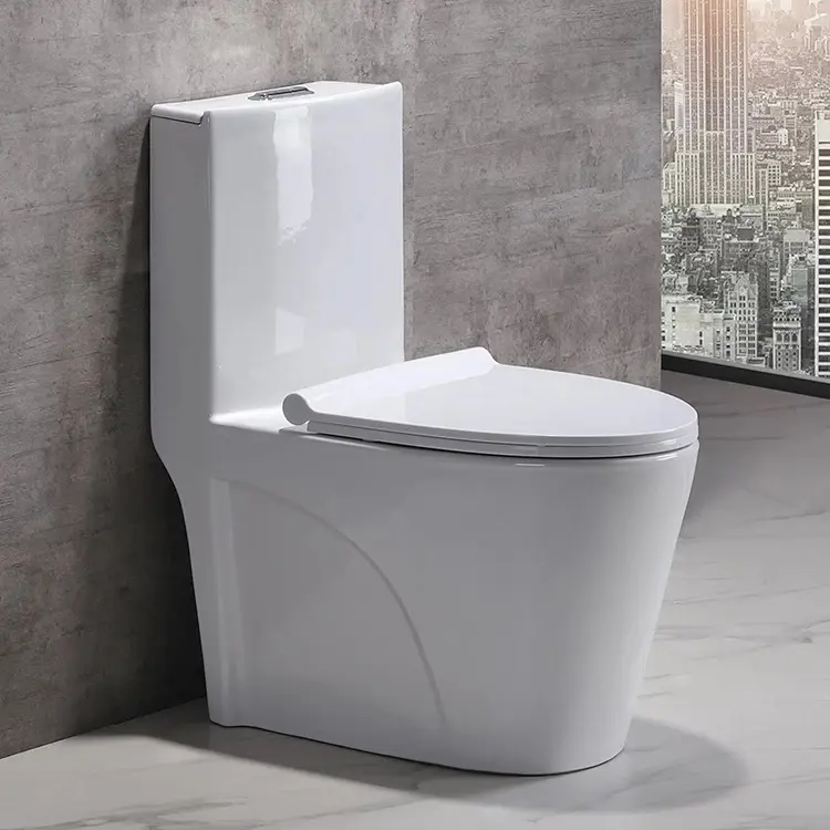 ORTON BATH New Design Badezimmer Boden montierte Kommode Weiß gefärbte einteilige Toiletten keramik zum Verkauf