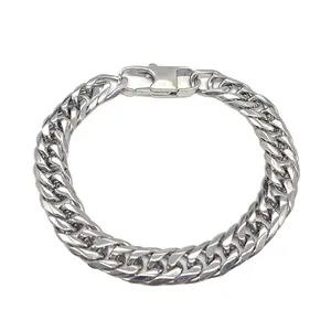 Fashion Jewelry For Man Bracelet Cuban Chain Classic Women Bangles Stainless Steel Waterproof Lobster Clasp Bracelets