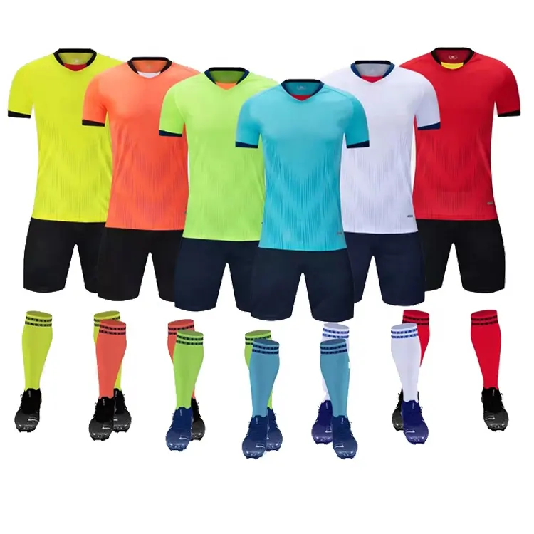 Camiseta de fútbol de tela transpirable al por mayor, kit de camiseta de fútbol infantil para adultos/hombres/niños/jóvenes, chándal de fútbol Deportivo
