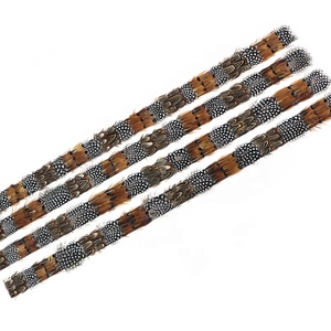 Tự nhiên gà lôi lông Ribbon rìa cho nam giới của phụ nữ Fedora Hat lông hat ban nhạc may TRIM rửa mẫu tóc phụ kiện - Product Image 2