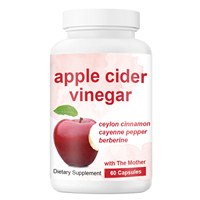 Vente en gros usine : Complément alimentaire 4-en-1 au vinaigre de cidre de pomme pour adultes, soutien immunitaire et santé intestinale, 60 gélules