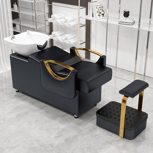 Luxury Modern Eco-Friendly Black & Gold Complete Salon Furniture Set-<b>Hairdresser</b> Chairs Mirrors & Salon Equipment <b>Kit</b> - Product Image 3