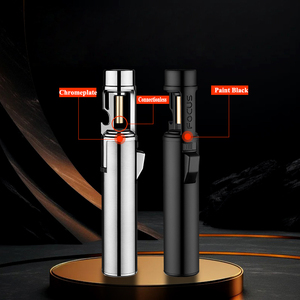 Antorcha de soldadura portátil de alta potencia 2025, recargable con llama azul, a prueba de viento, encendedor de soplete de Metal butano para acampar - Product Image 5