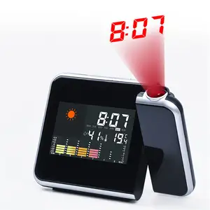 스마트 전자 Led 일기 예보 디지털 프로젝션 알람 시계