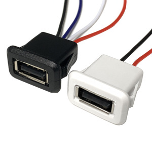 Bảng điều khiển gắn kết USB loại một 2.0 Nữ với thẻ khóa sạc cổng USB cắm ổ cắm - Product Image 6