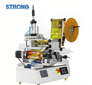 Machine d'étiquetage semi-automatique, étiqueteuse adhésive pneumatique compacte de bureau à double tube pour mastic, colle AB - Product Image 1