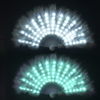 Ventilateur à plumes LED portable avec télécommande pour spectacles sur scène et lumières de danse - Vente chaude de Thanksgiving
