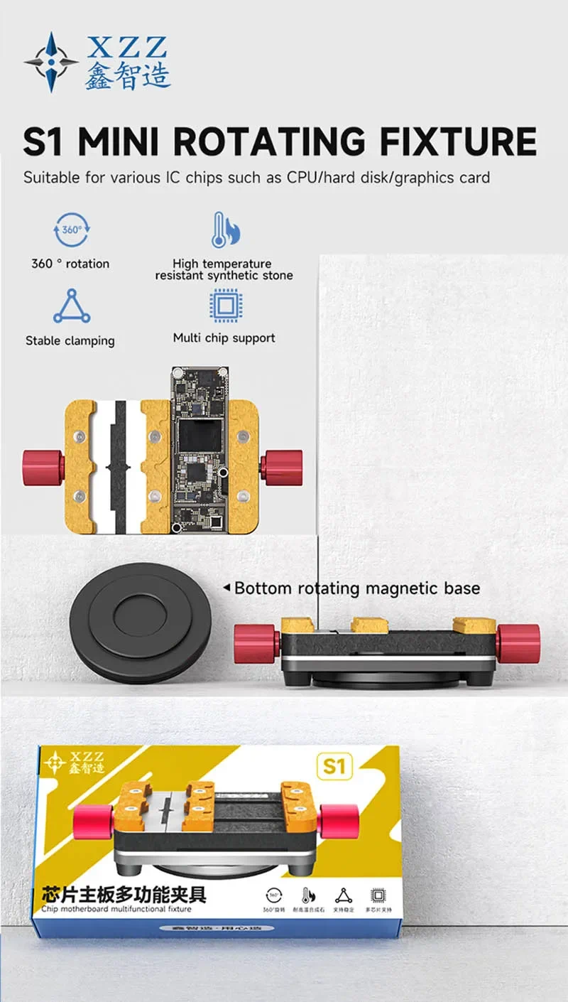 XZZ S1 Portable Rotary Fixture for Electronics Repair
