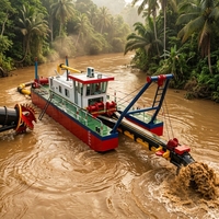 Drague à aspiration de 4/6/8 pouces pour le nettoyage des sables et des boues des rivières et étangs en Chine
