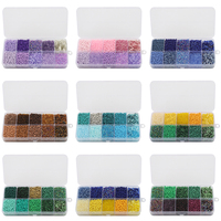 Kit de perles de verre Zhubi 10 couleurs, perles de verre cristallines changeantes de couleur pour la fabrication de bijoux, artisanat fait main, bracelet