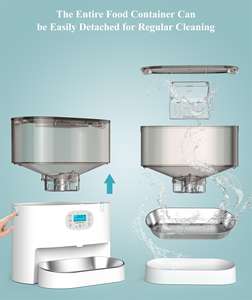 Honey Guaridan Wifi App Control Video Dispensador de alimentos Alimentador automático para mascotas 2 Gatos Perro Alimentador inteligente para mascotas con fuente de alimentación dual - Product Image 5