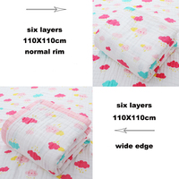 Serviette de bain super douce pour bébé, 4/6/8 couches, mousseline de coton, gaze à volants