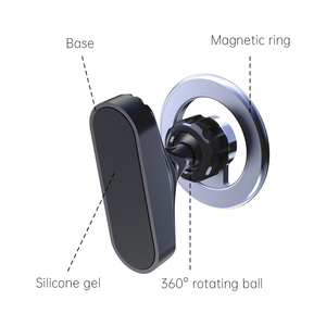 Support de téléphone portable magnétique double face en alliage, portable, avec rotation à 360° et anti-vibration, pour voiturettes de golf et salles de sport - Product Image 6