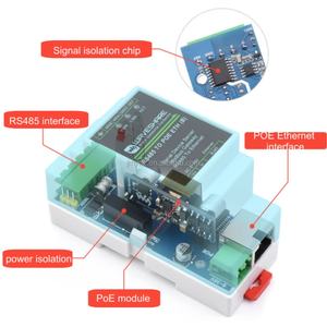 Servidor de Comunicación Industrial RS485 a RJ45 Ethernet TCP/IP con Soporte para Montaje en Riel y Función POE Opcional - Product Image 5