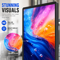 Pantalla LED para escaparates interiores de doble cara, señalización digital y pantallas publicitarias, pantalla LCD con soporte tipo quiosco.