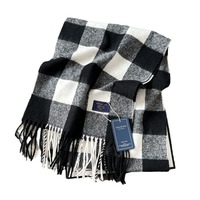 Écharpe en cachemire douce avec logo personnalisé, châle d'hiver en cachemire pour femmes, écharpe à carreaux, accessoire d'automne/hiver