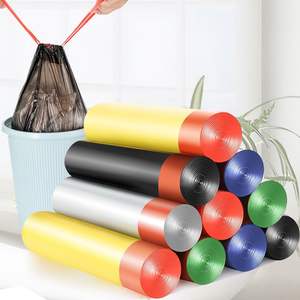 Bolsas de basura para el hogar, bolsas de basura de plástico con cordón grueso para uso en cocina y baño - Product Image 1