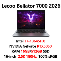 Nuevo Portátil para Juegos Lenovo Lecoo Bellator 7000 2026, Económico, con Intel I7-13645H, 16GB, 512GB, RTX5060, Pantalla de 16 Pulgadas 2.5K 180Hz, para Esports