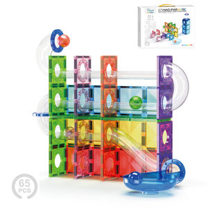Giocattoli Fai-da-Te, Blocchi Magnetici da Costruzione 115 Pezzi, Pista per <span class=keywords><strong>Biglie</strong></span> Luminose, Labirinto Magnetico per Bambini - Product Image 4