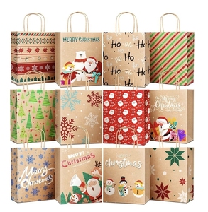 Personalización de alta cantidad, nueva caja de papel de Navidad roja y verde creativa, bolsa de papel de embalaje, Cajas de Regalo De Navidad - Product Image 3