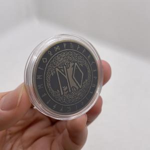 Pièce commémorative souvenir en cuivre plaqué, style gothique, avec motifs Ouija, clairvoyance ou ange de la mort, pour la prévision des décisions Oui/Non - Product Image 3